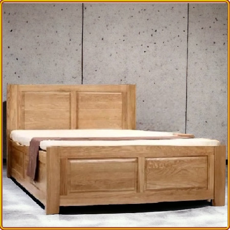 Giường Panel 1m8 + 0 Hộc Tủ : Giường Ngủ Gỗ Sồi 